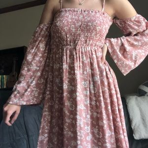 Off Shoulder Above Knee/Knee Length Dress